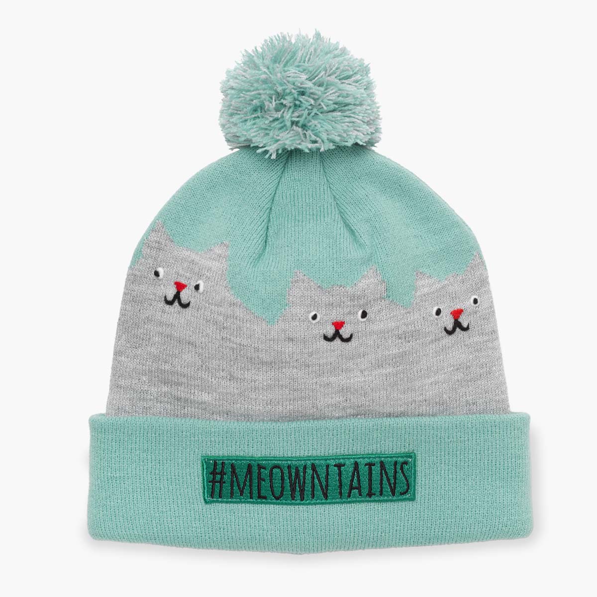 Kids #meowntains Pom / Color-Aqua