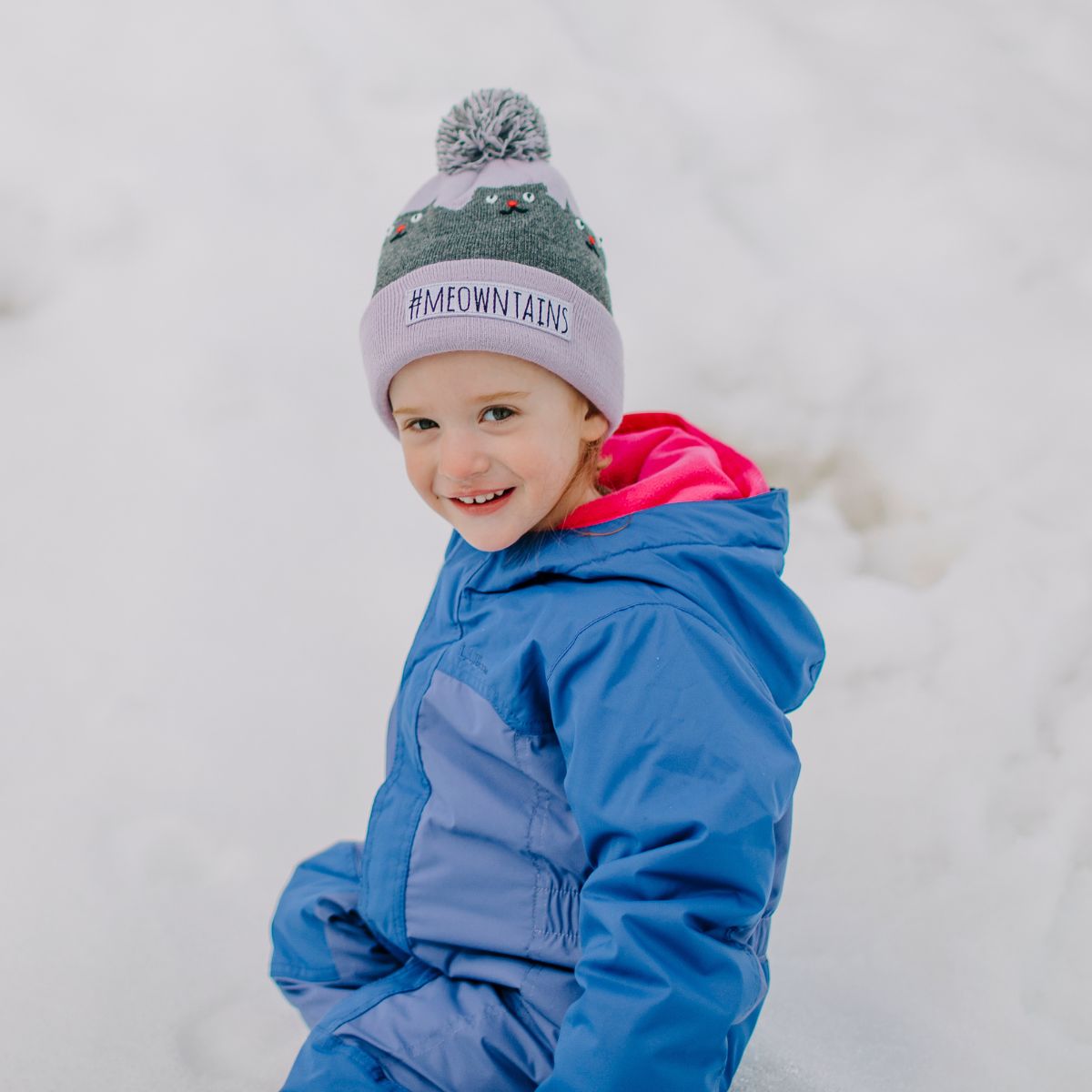 Kids #meowntains Pom / Color-Aqua