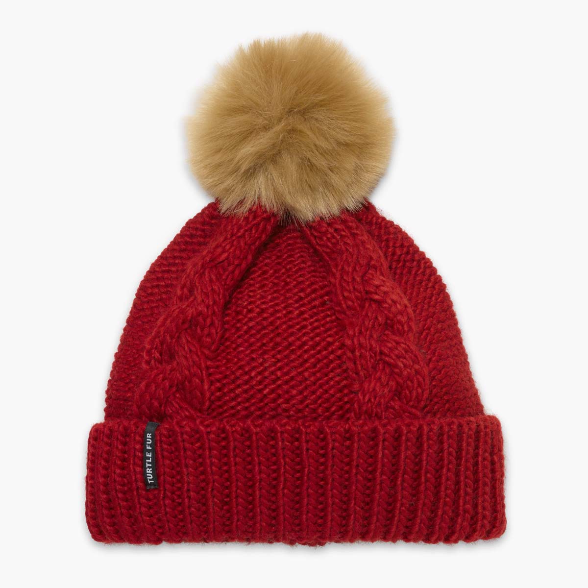Youth Lizzy Faux Fur Pom / Color-Red