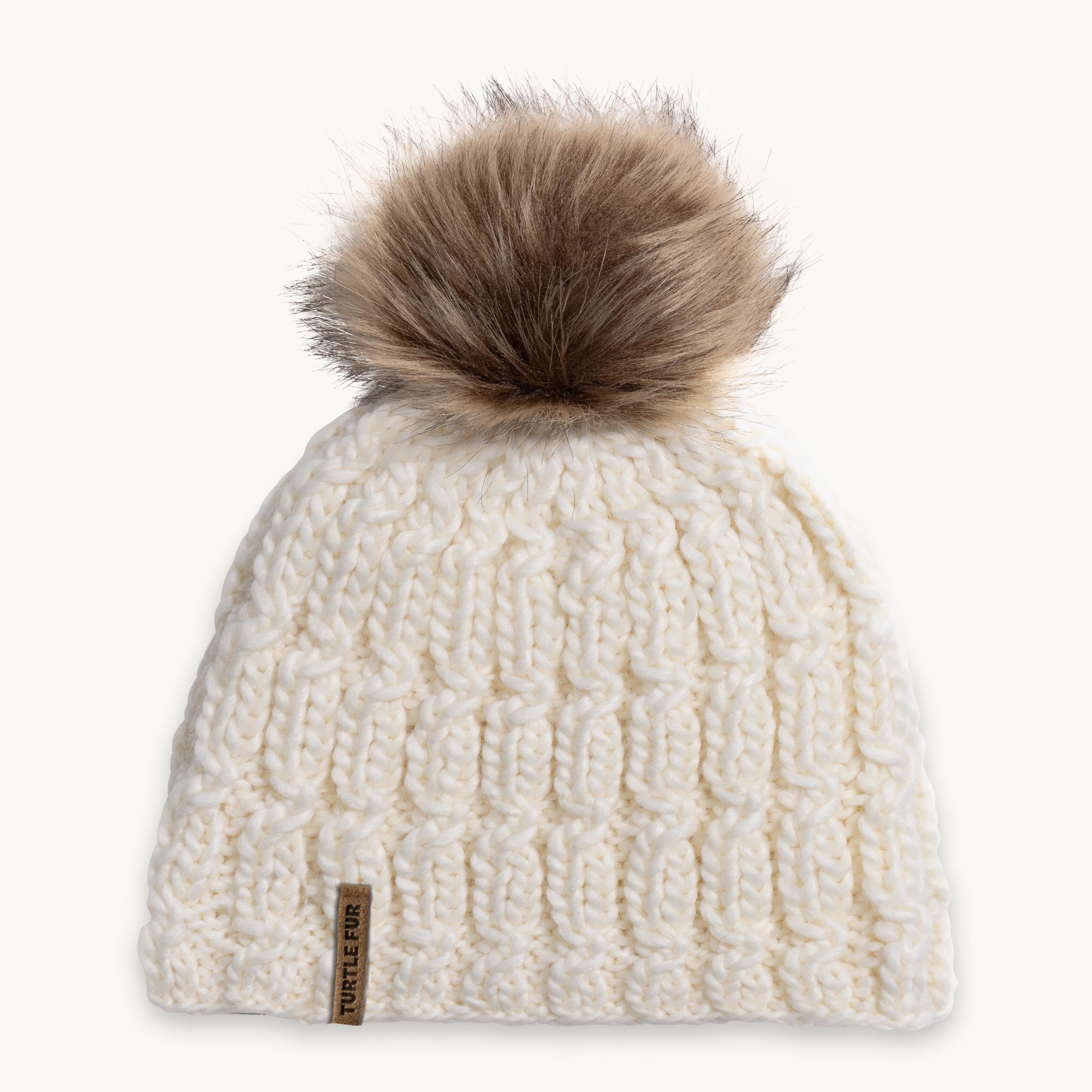 Fifi Merino Wool Faux Fur Pom Beanie – Turtle Fur®
