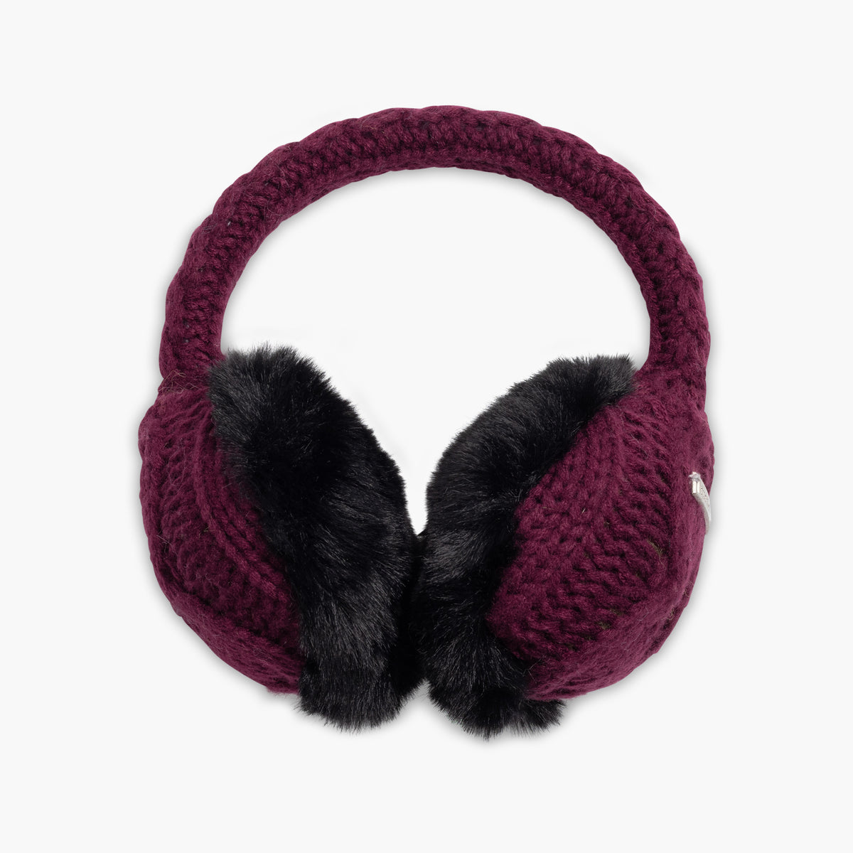 Ear Muffin Faux Fur Lined Earmuffs / Color-Mulberry