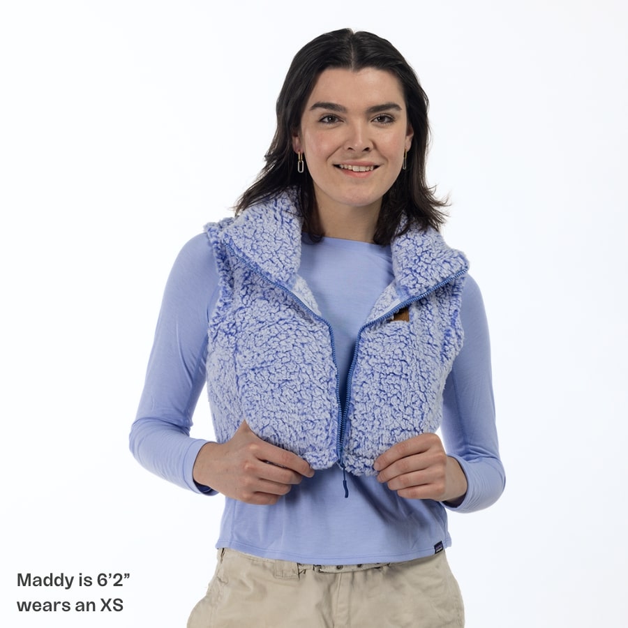 Comfort Lush Cropped Fleece Vest / Color-Violet