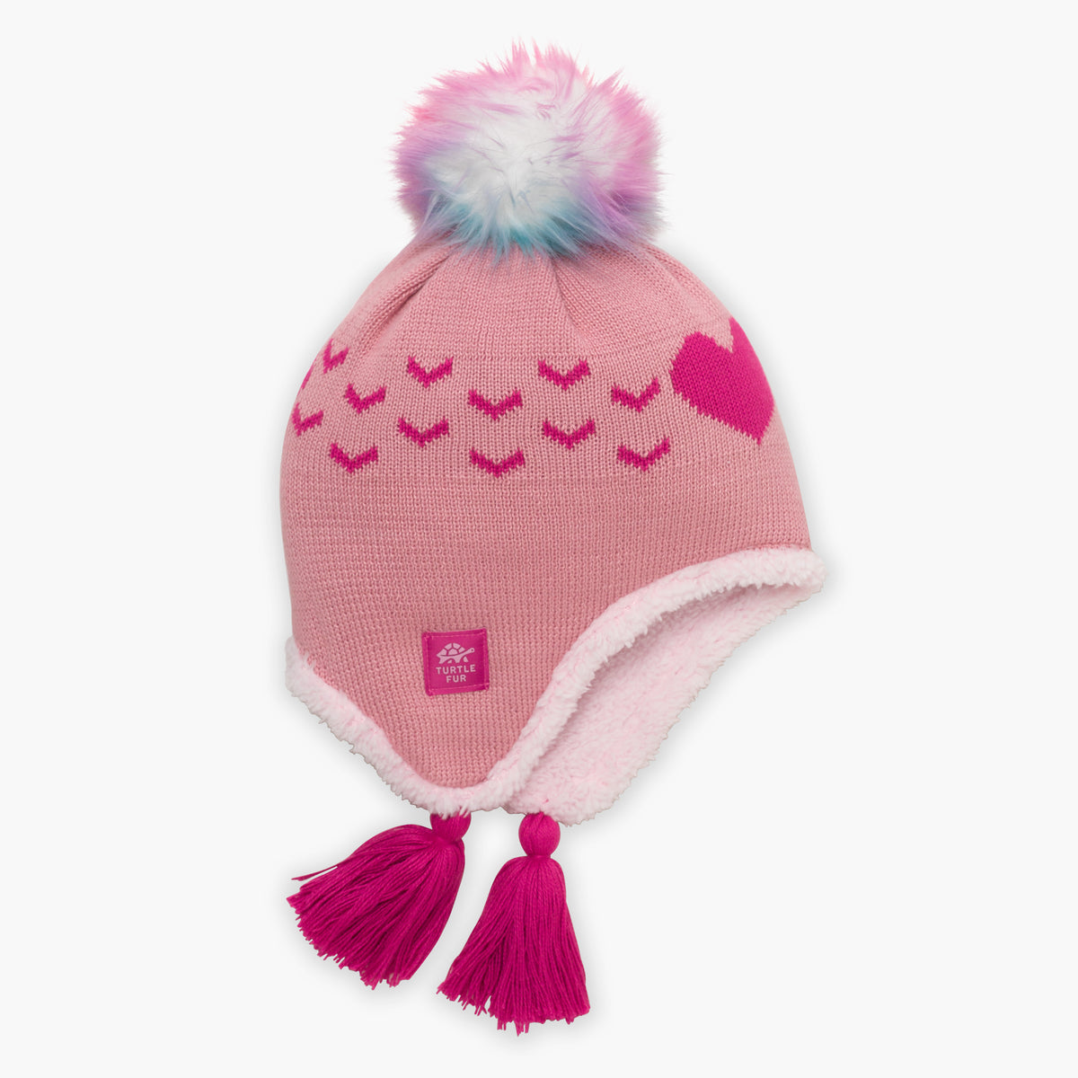 Toddler Sophie Faux Fur Pom / Color-Pink