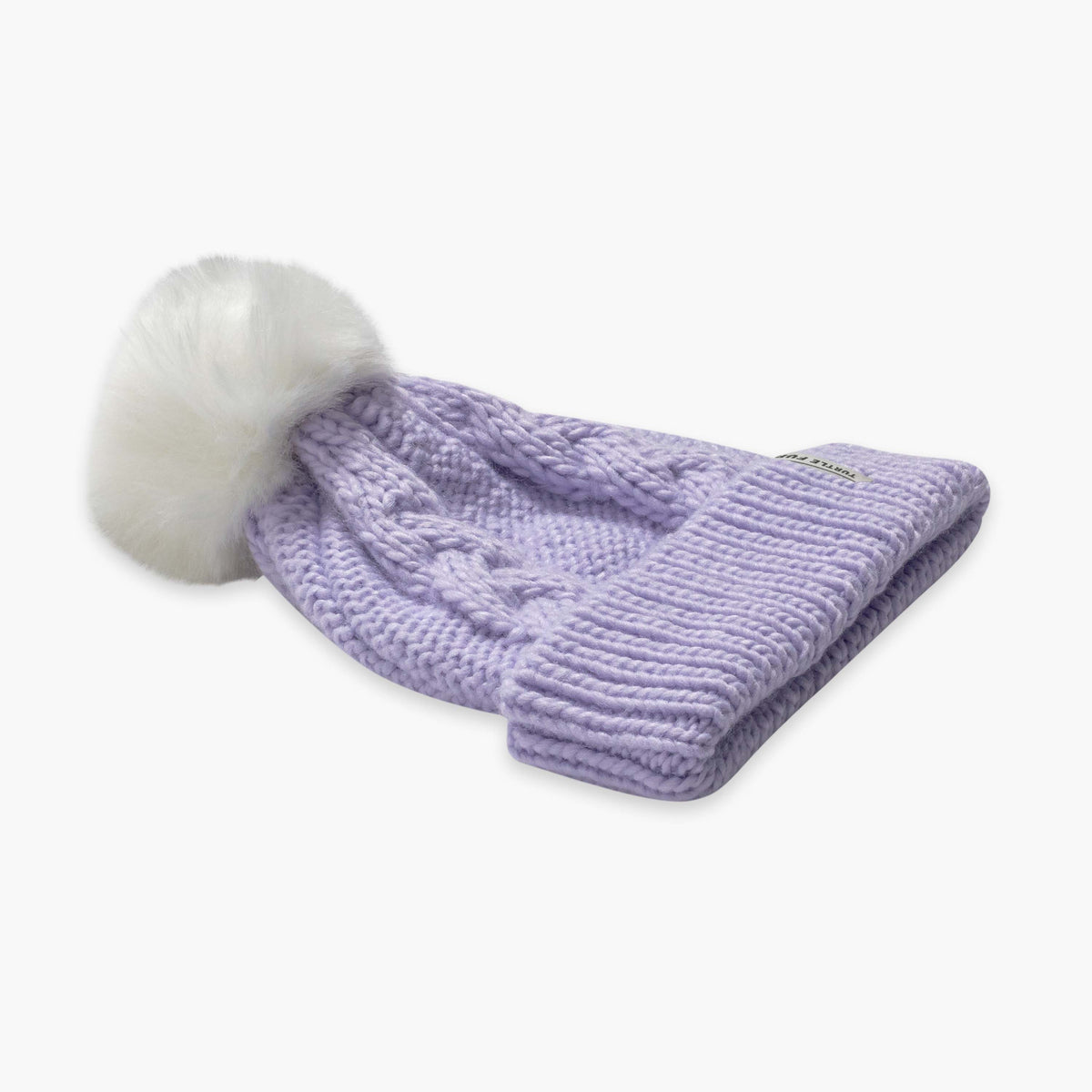 Youth Lizzy Faux Fur Pom / Color-Lavender