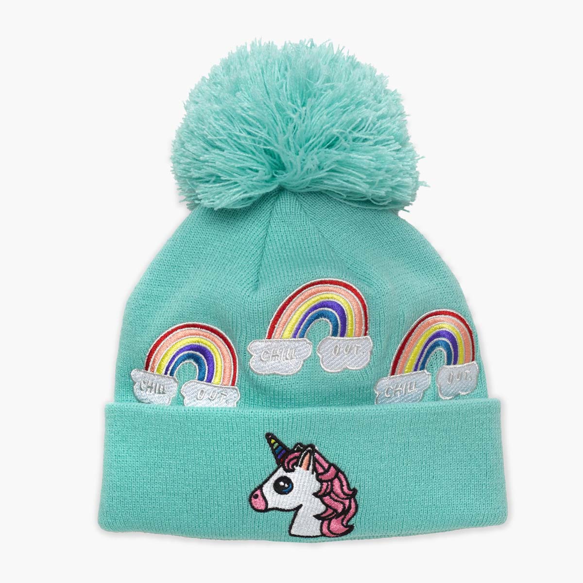 Kids Unicorn Pom / Color-Aqua