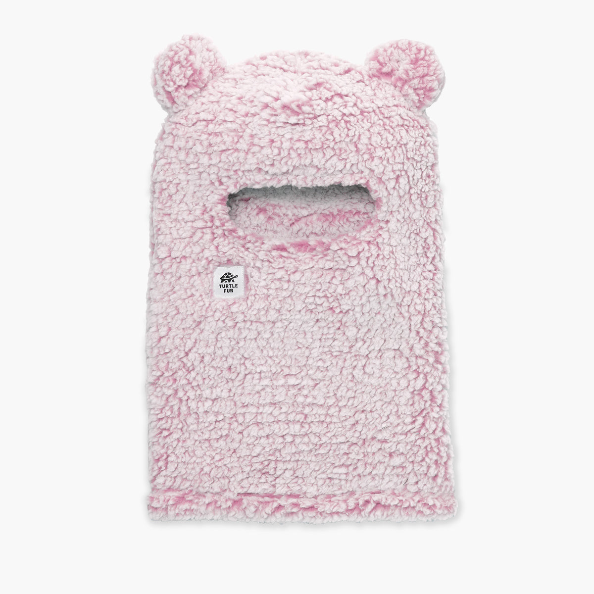 Kids Recycled Comfort Lush Bear Balaclava / Color-Dusty Rose