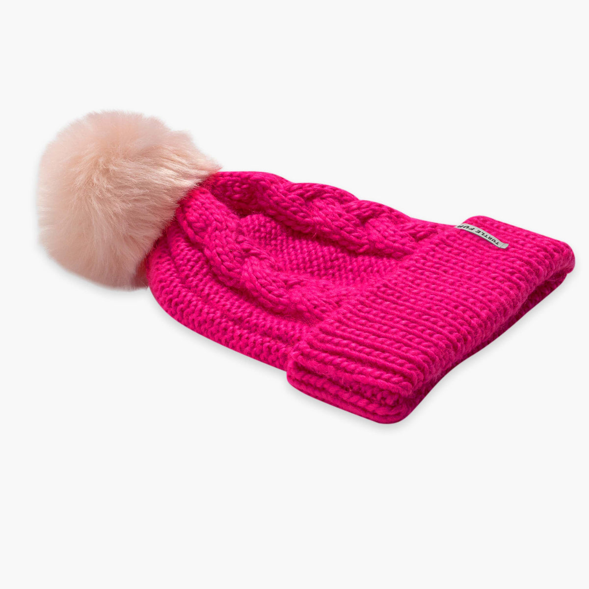 Youth Lizzy Faux Fur Pom / Color-Pink