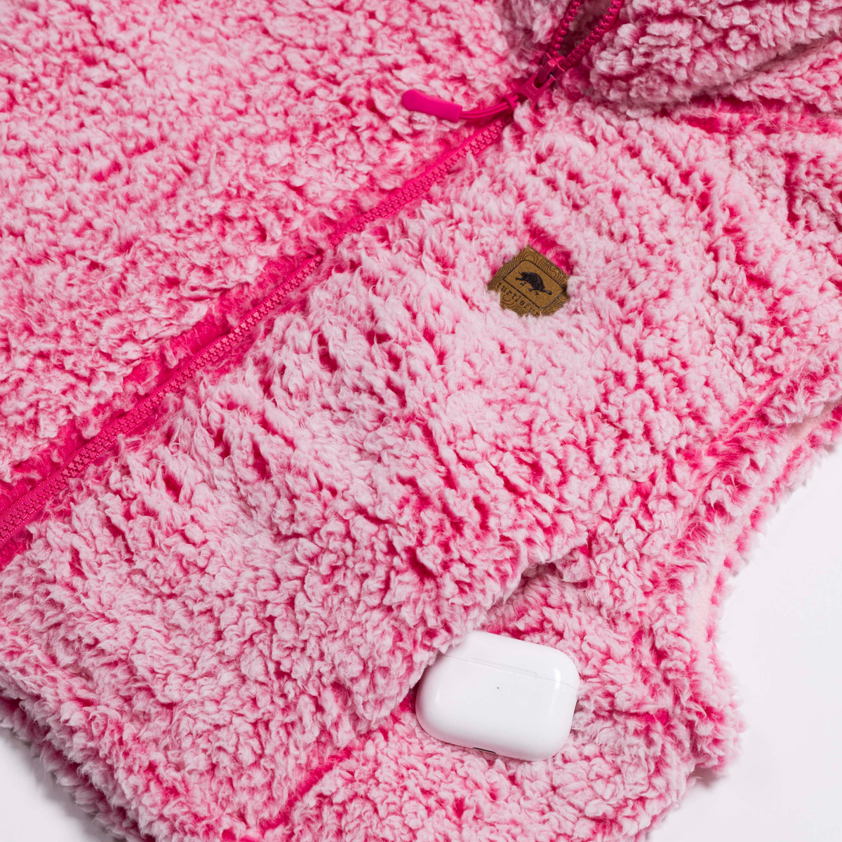 Comfort Lush Cropped Fleece Vest / Color-Luscious Pink