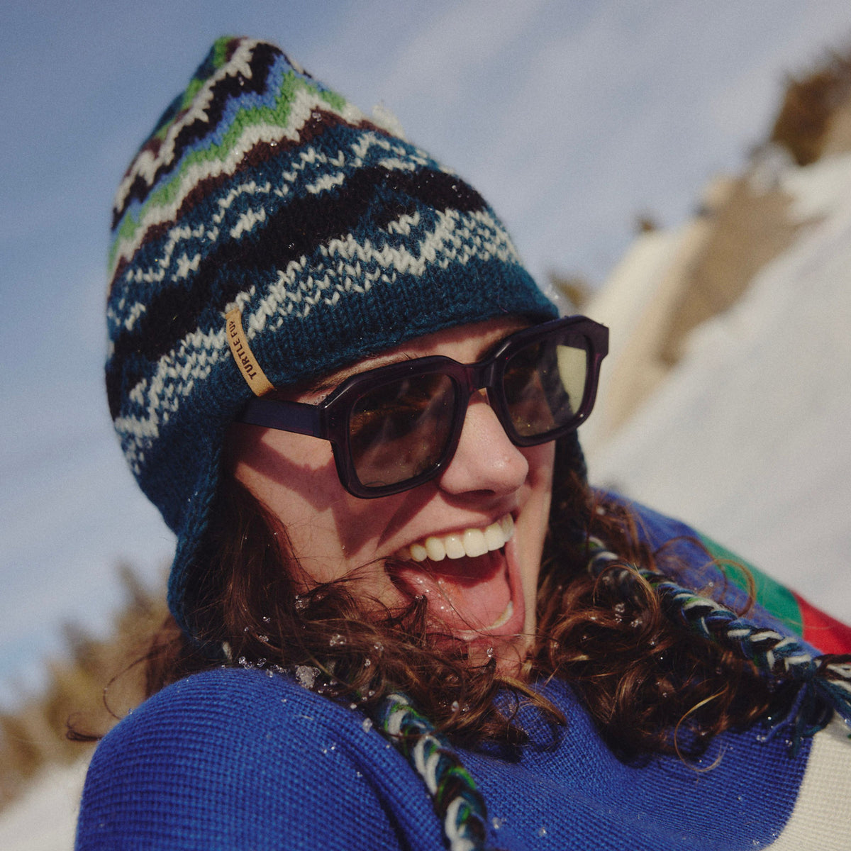 Charles Earflap Beanie / Color-Teal