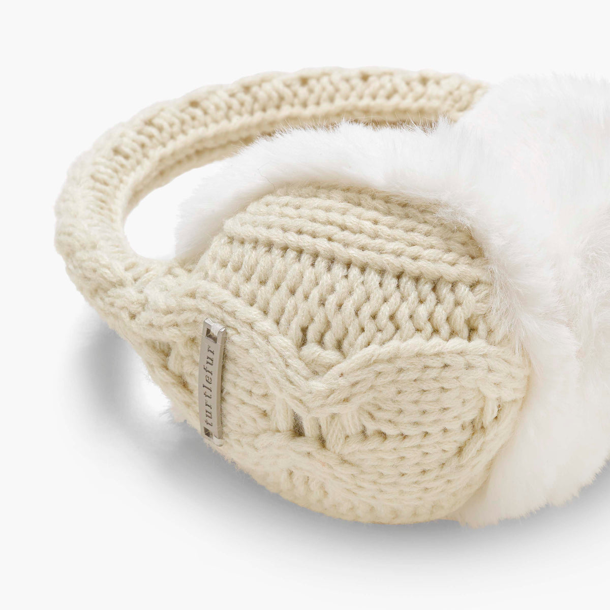 Ear Muffin Faux Fur Lined Earmuffs / Color-Ivory