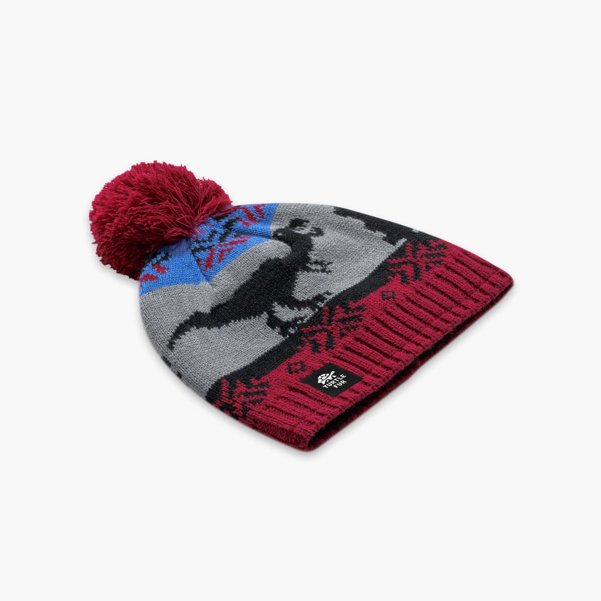 Kids Nordic Dino Beanie / Color-Red