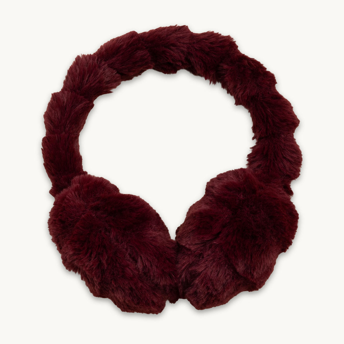 Faux Fur Ear Muff / Color-Wine