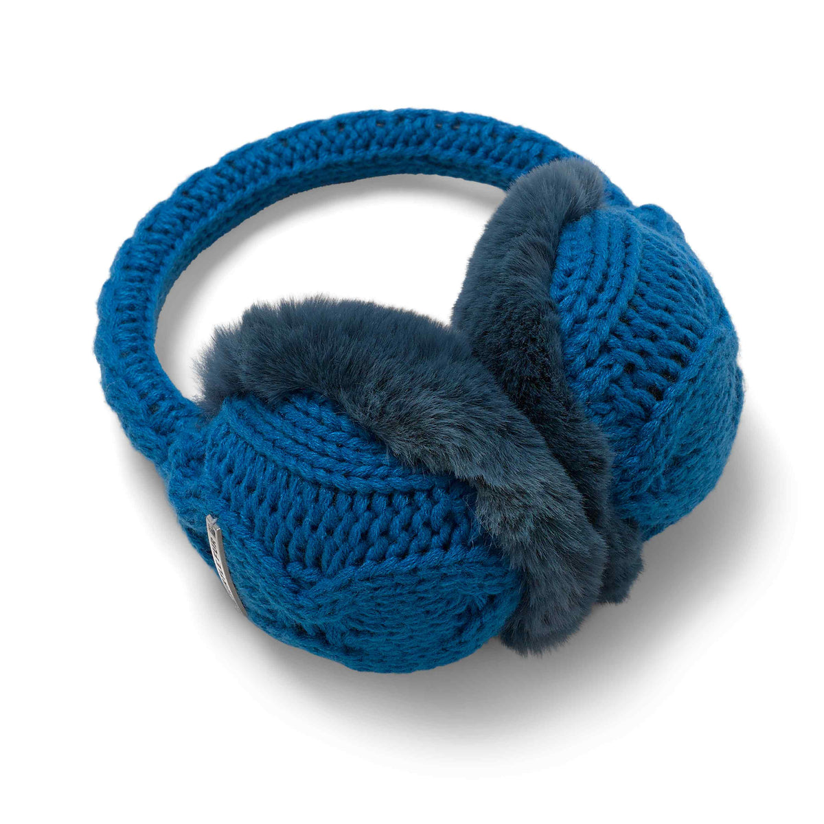 Ear Muffin Faux Fur Lined Earmuffs / Color-Blue