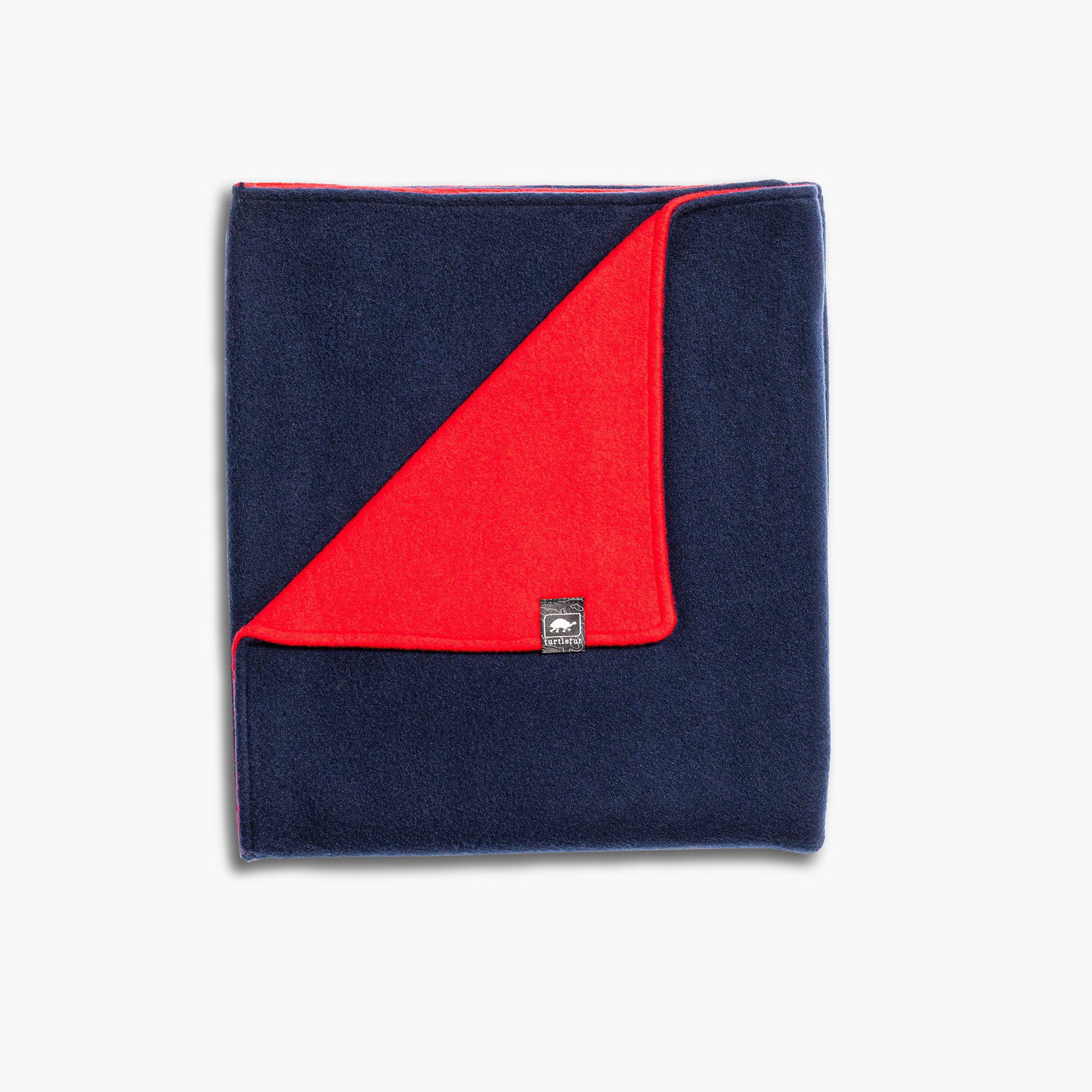 Original Fleece Baby Security Blanket / Color-Navy and Red