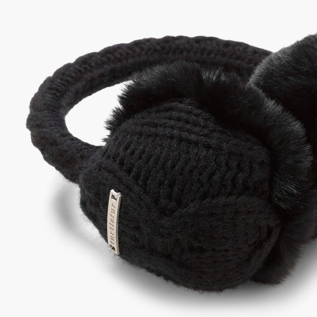 Ear Muffin Faux Fur Lined Earmuffs / Color-Black