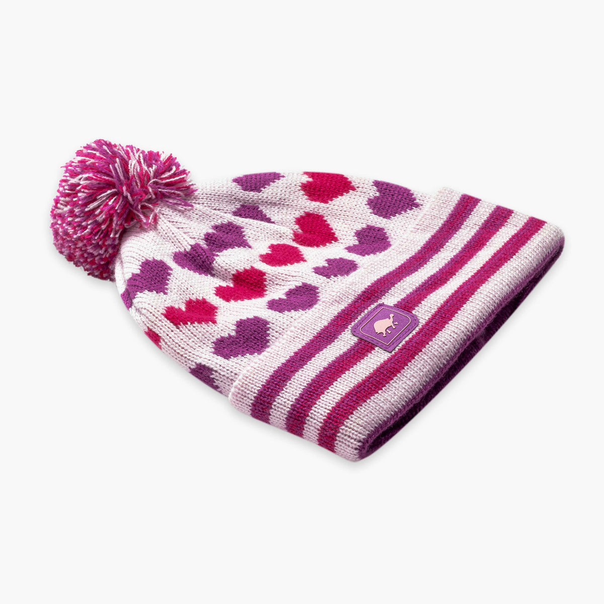 Kids Candy Hearts Beanie / Color-Pink