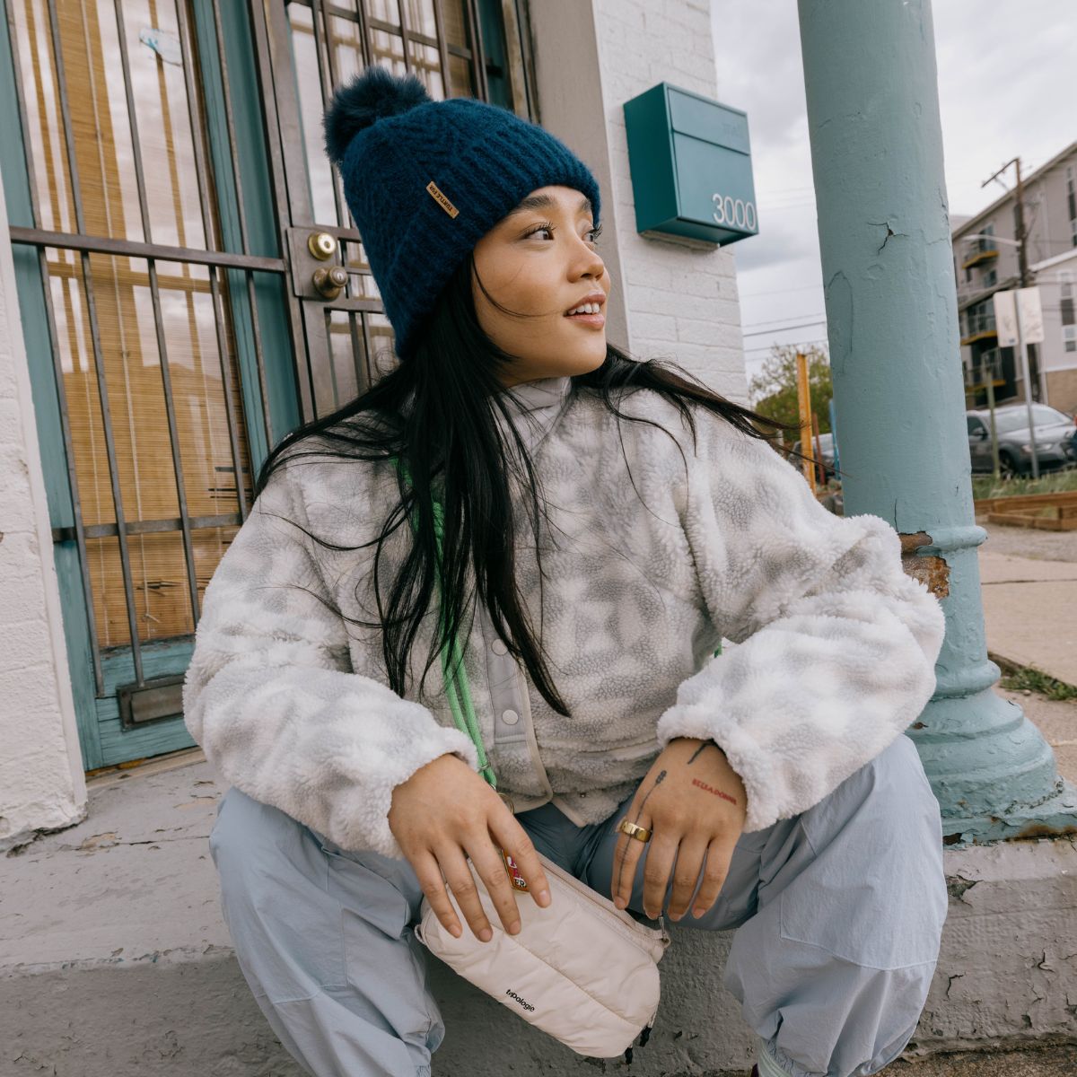 Recycled Lindsey Beanie / Color-Navy