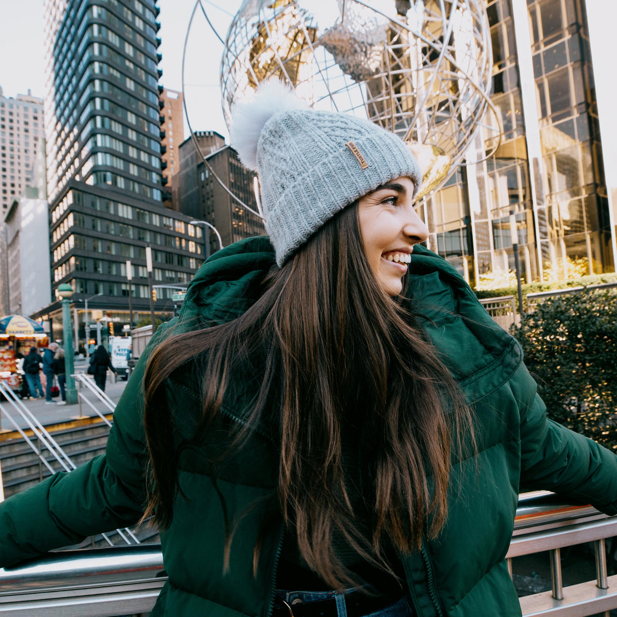 Recycled Lindsey Beanie / Color-Emerald