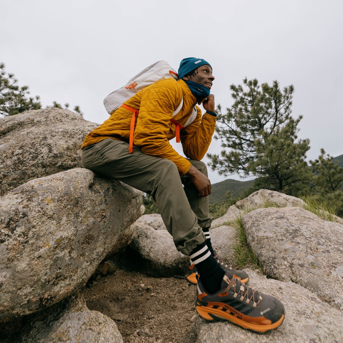 Carefree Merino Wool Beanie / Color-Diagonal Stride