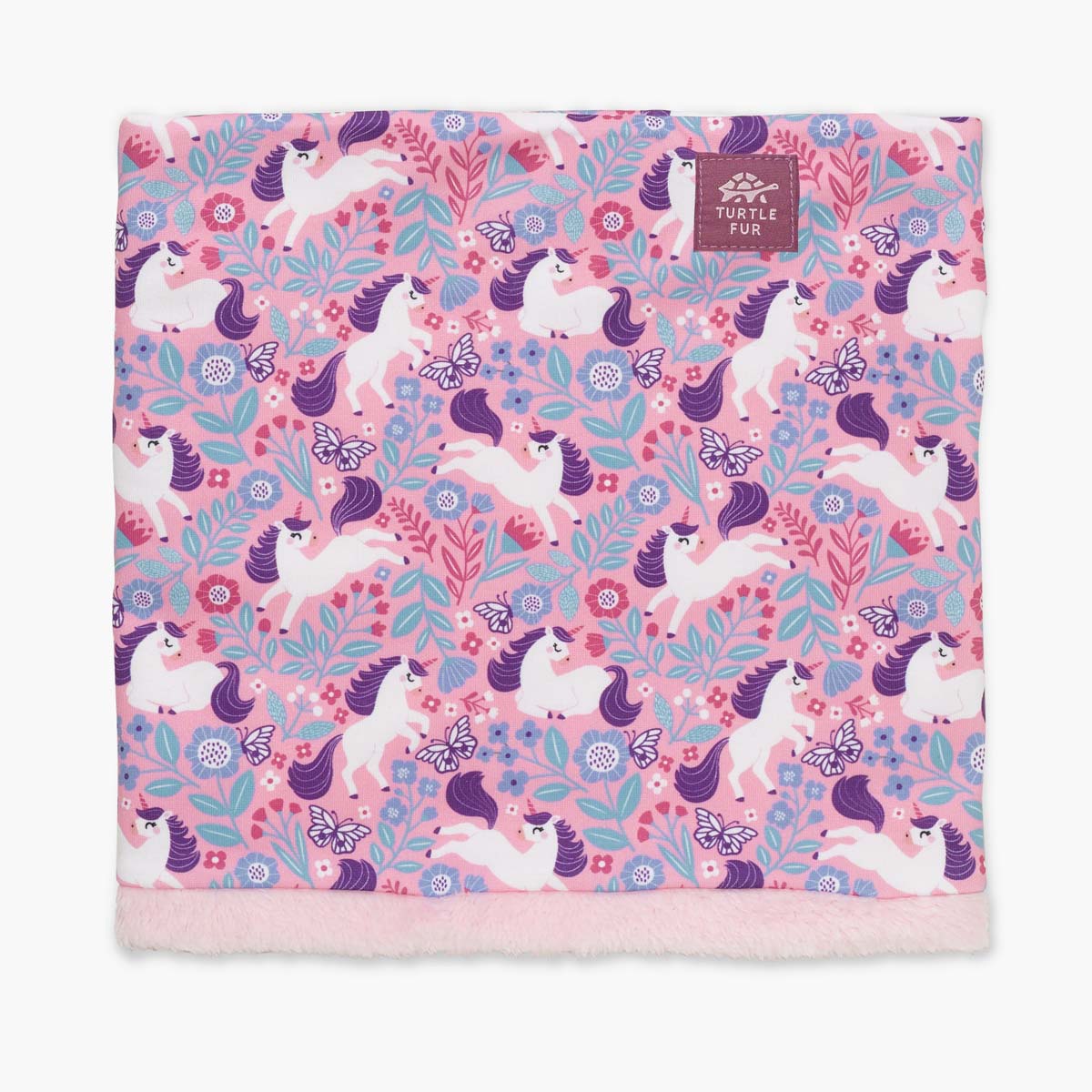 Toddler Comfort Shell Neck Warmer lined with Comfort Plush / Color-Unicornucopia