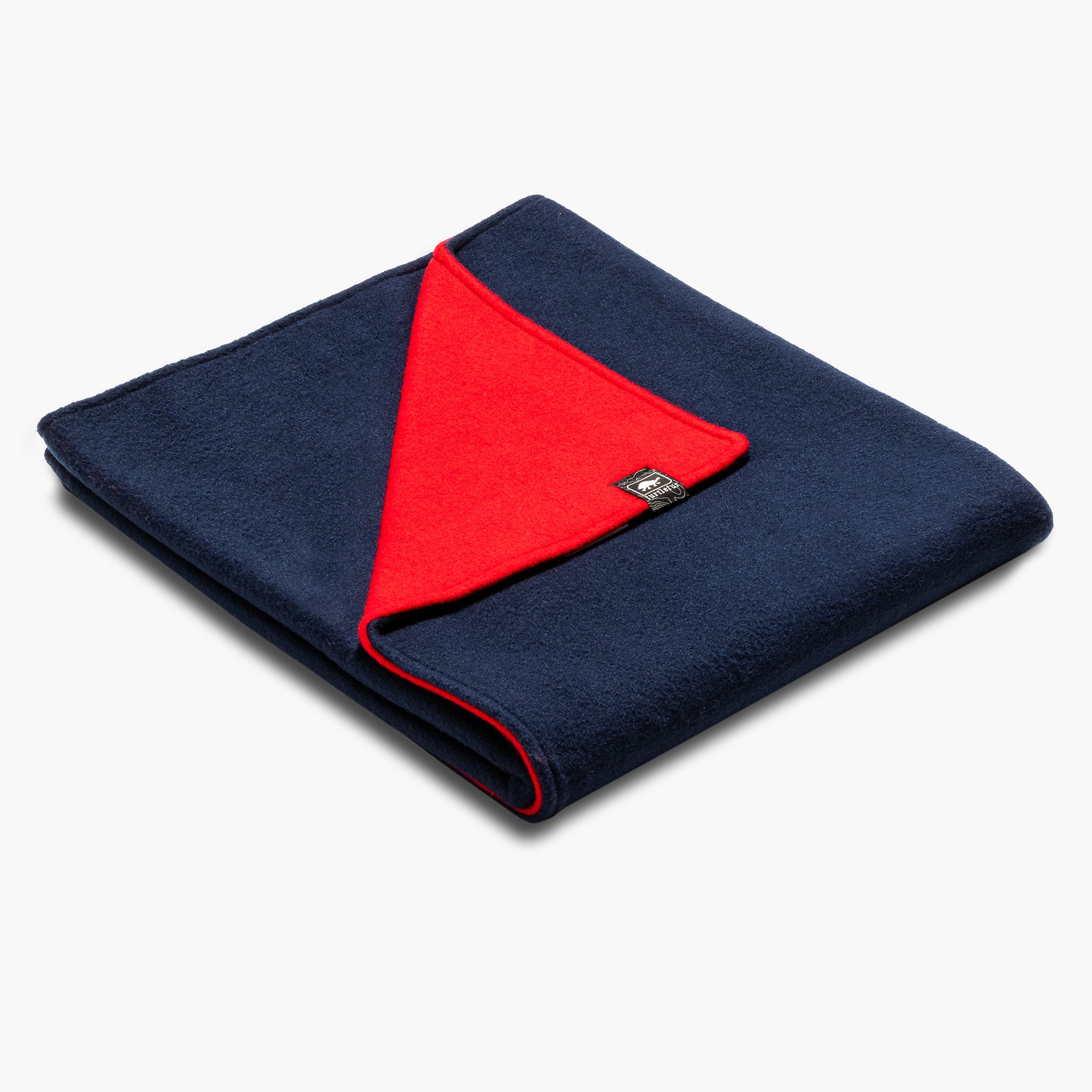 Original Fleece Baby Security Blanket / Color-Navy and Red