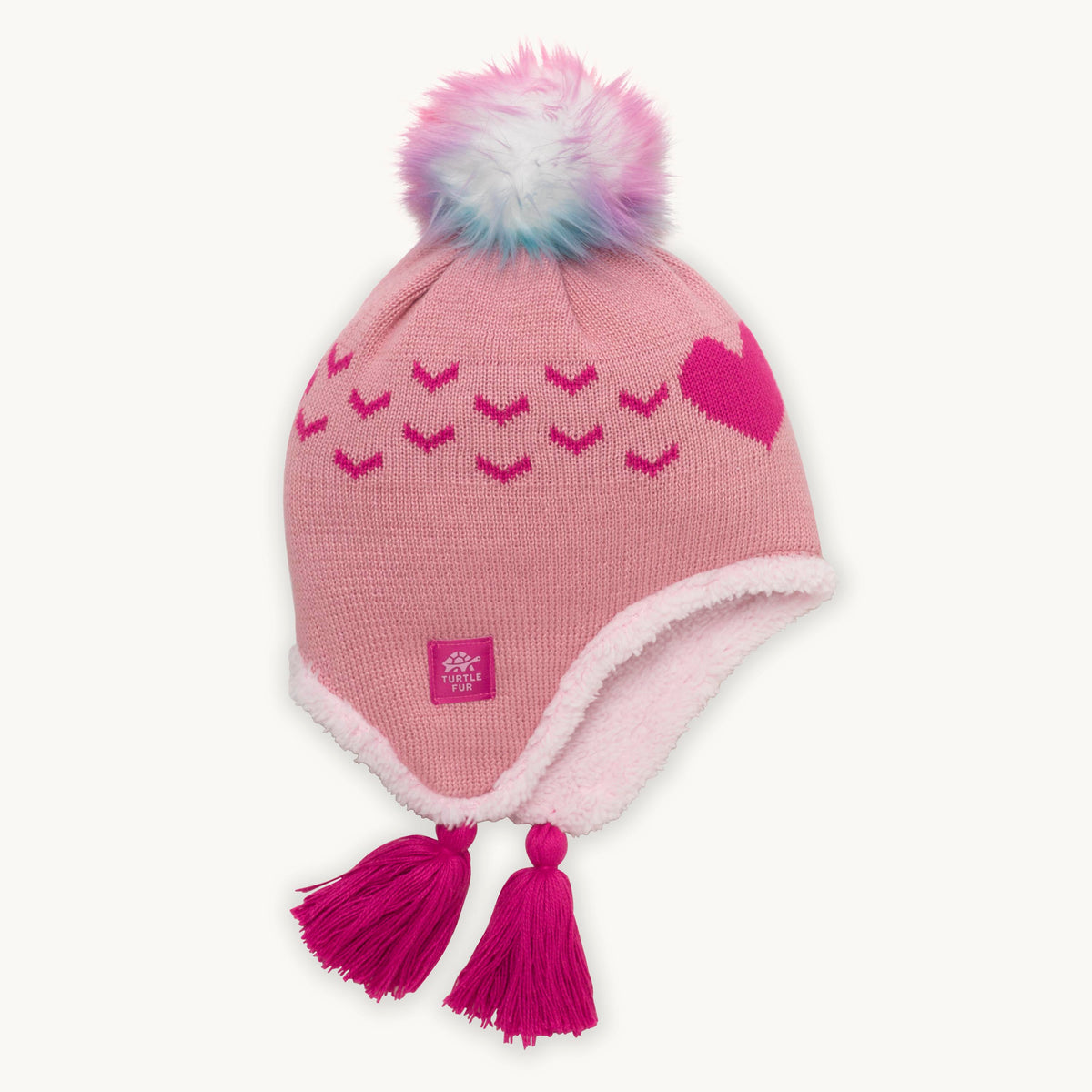 Toddler Sophie Faux Fur Pom / Color-Pink