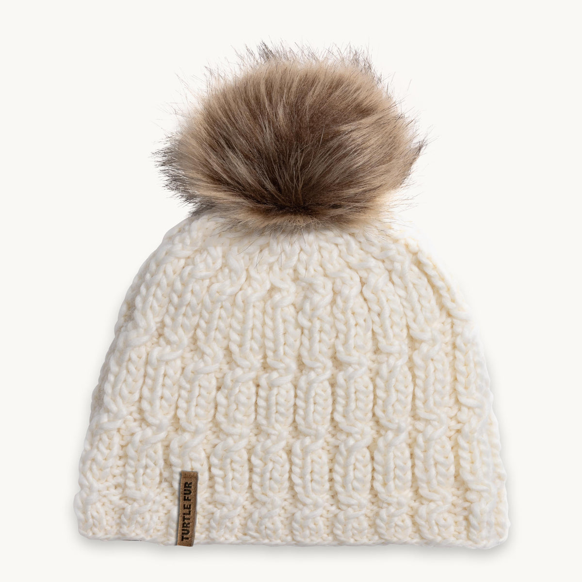 Fifi Faux Fur Pom / Color-White