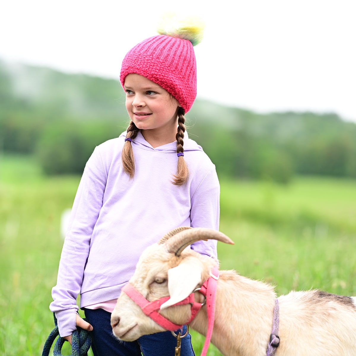 Kids Suzie Colorful Pom Winter Hat – Turtle Fur®