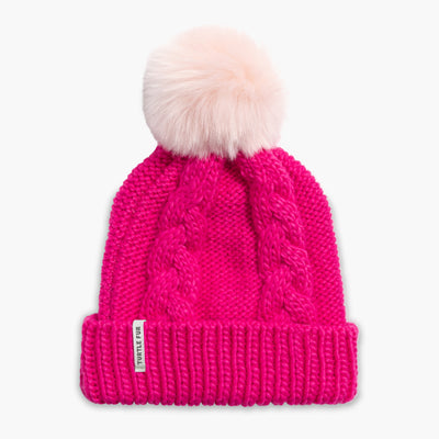 Youth Lizzy Faux Fur Pom / Color-Pink