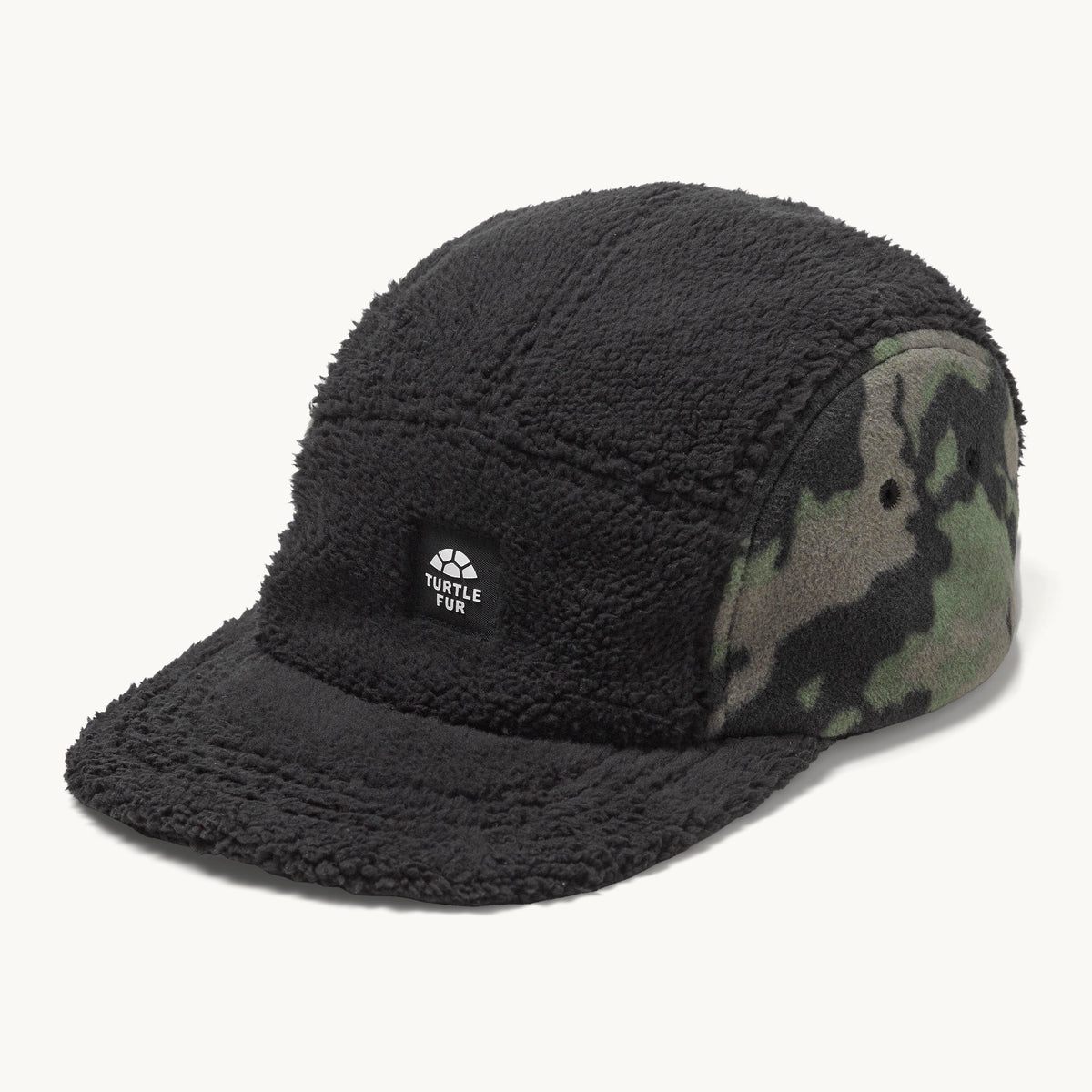 Printed Fleece Art 5 Panel Hat / Color-Woodland Camo