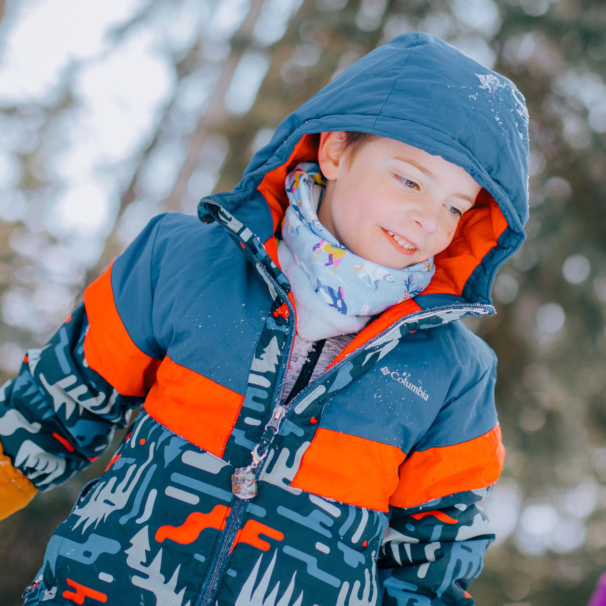 Kids Neckula Lined with Comfort Plush / Color-Snow Monster