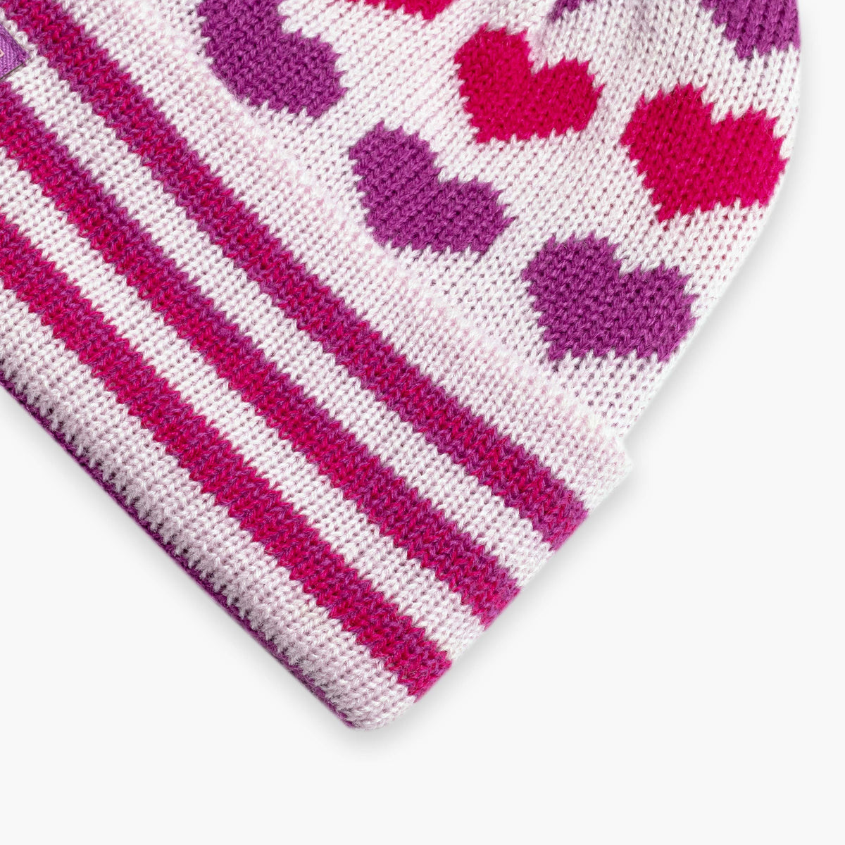 Kids Candy Hearts Beanie / Color-Pink