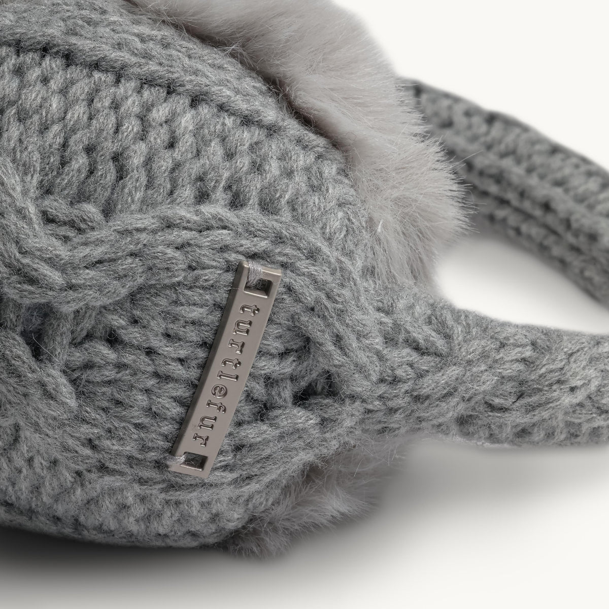 Ear Muffin Faux Fur Lined Earmuffs / Color-Smoke