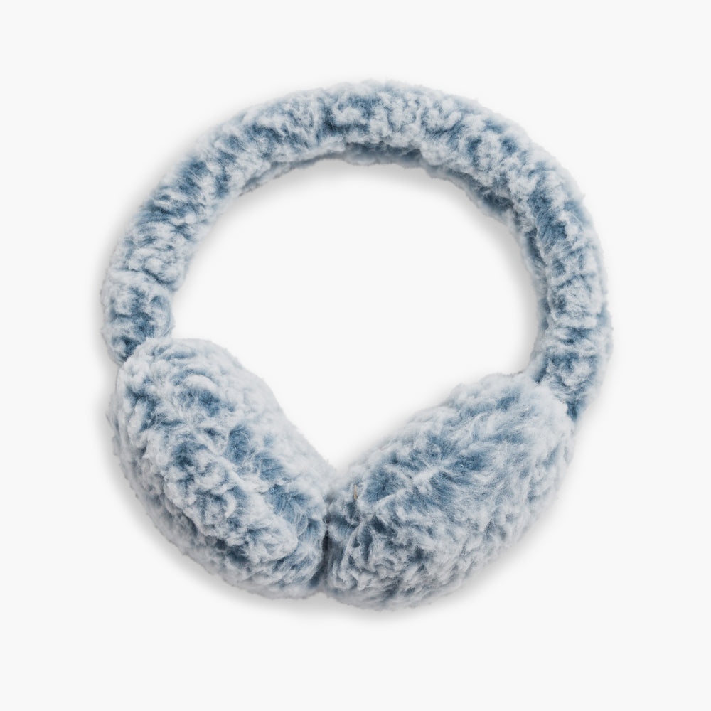 Recycled Comfort Lush Whiteout Ear Muffs / Color-Smoke Blue
