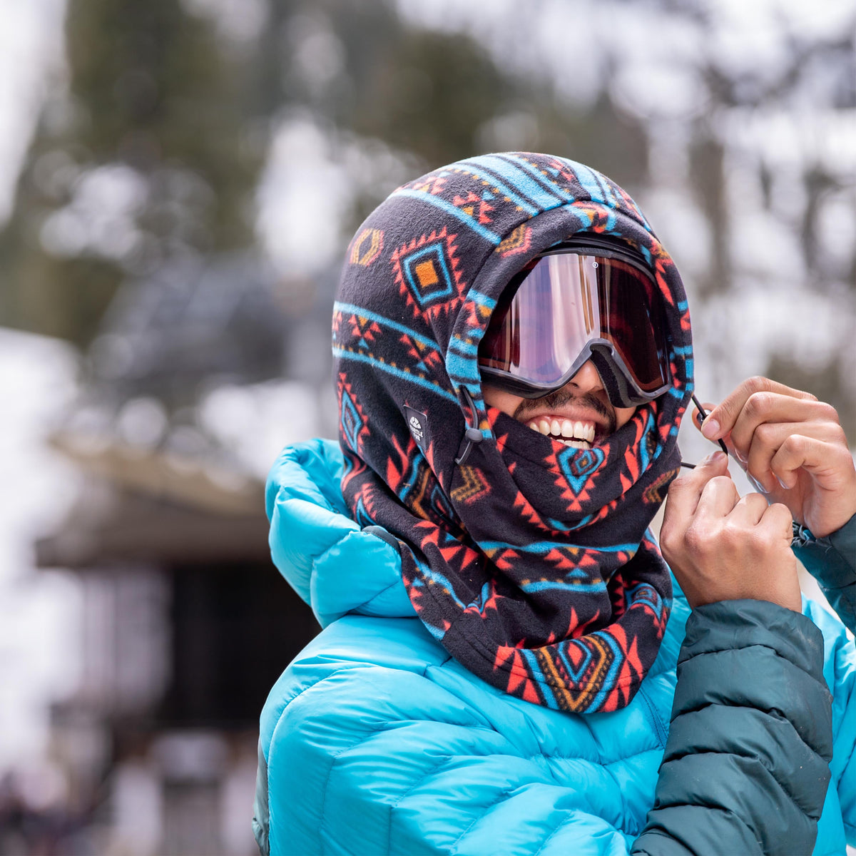 Printed Fleece Overhood / Color-Whisper