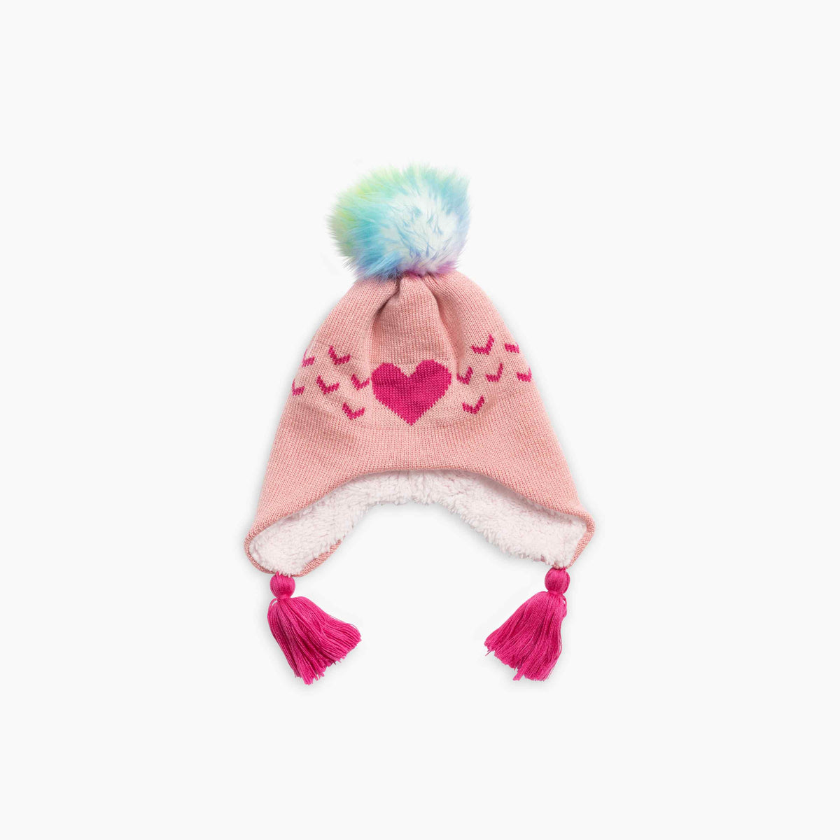 Toddler Sophie Faux Fur Pom / Color-Pink