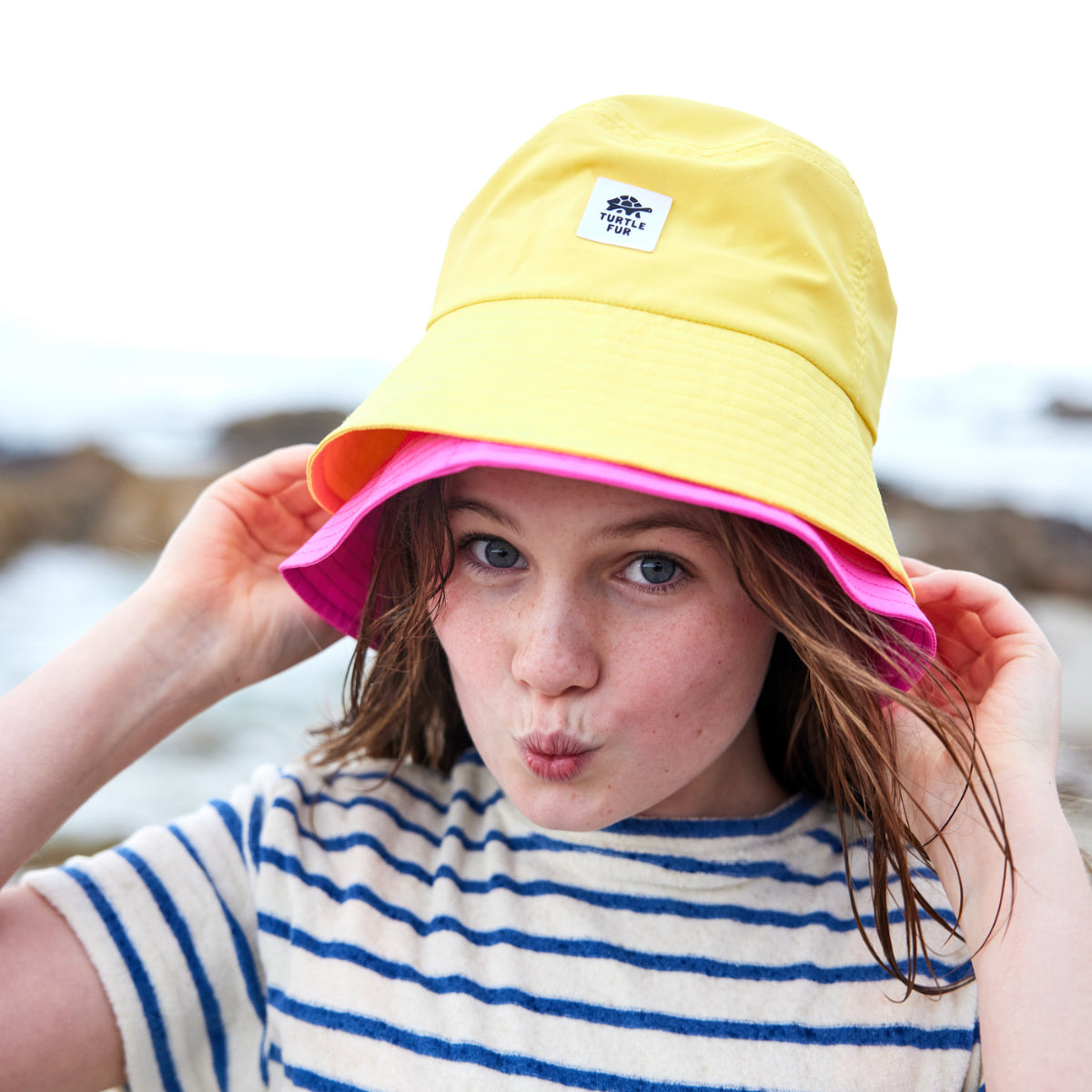 Kids Sun Splash Sun Hat / Color-Yellow