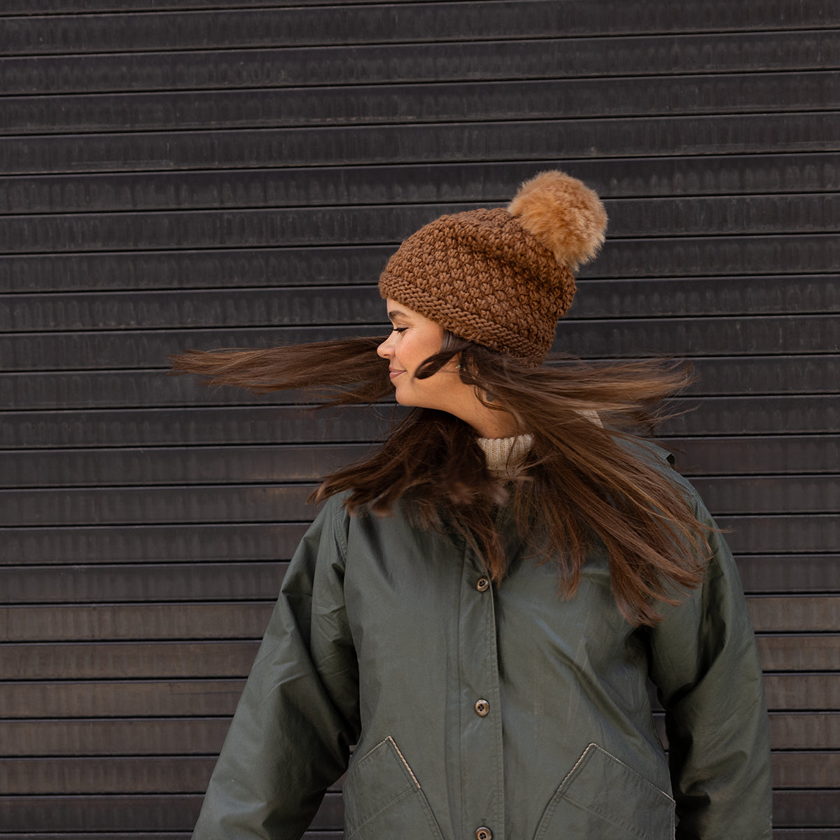 Snowfall Faux Fur Pom Beanie – Turtle Fur®