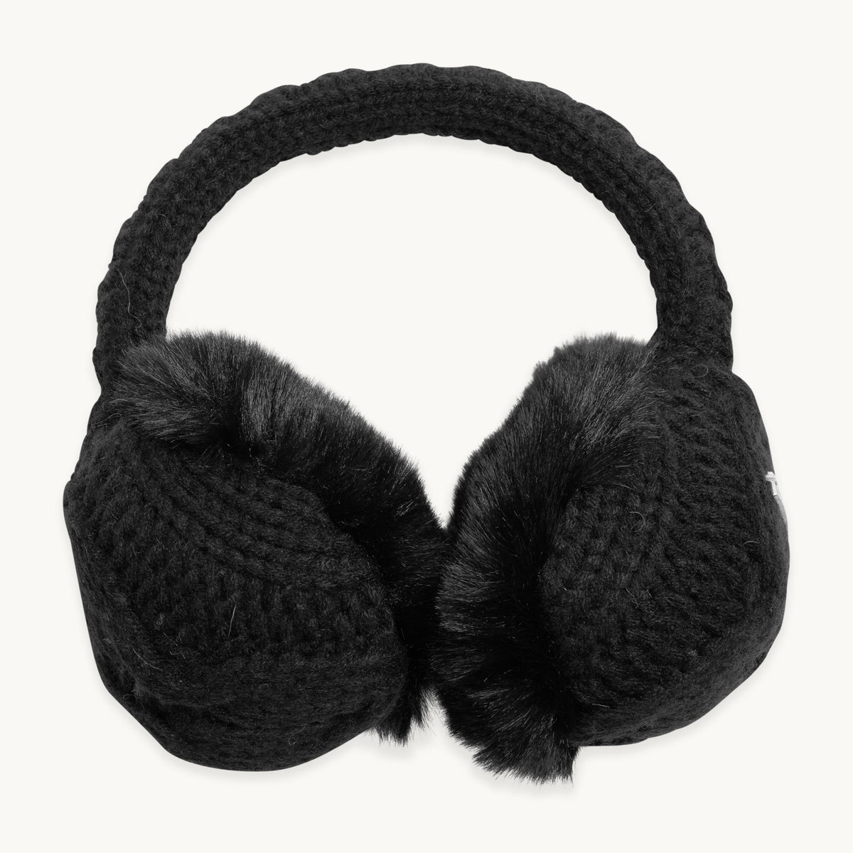 Ear Muffin Faux Fur Lined Earmuffs / Color-Black