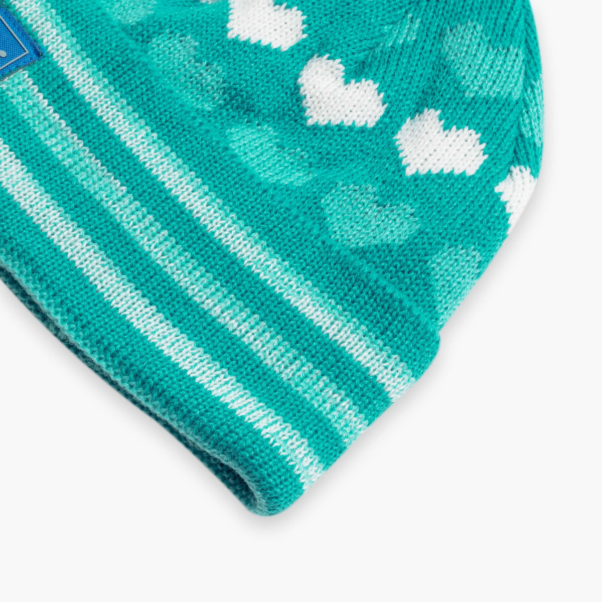 Kids Candy Hearts Beanie / Color-Turquoise