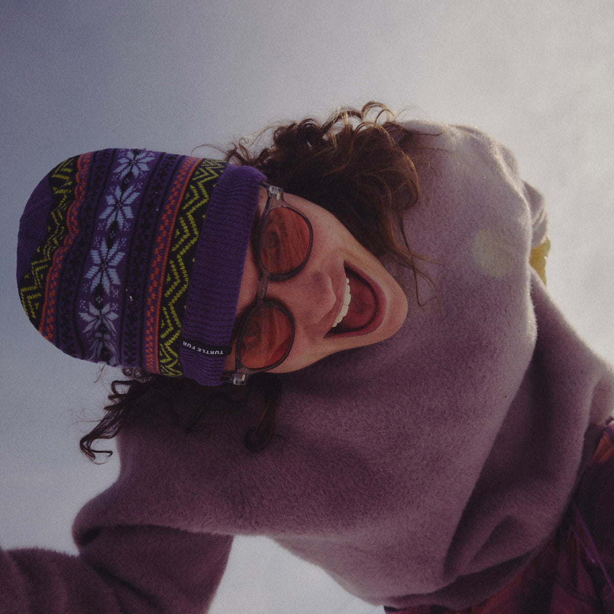 Nuka Merino Wool Ski Hat / Color-Purple