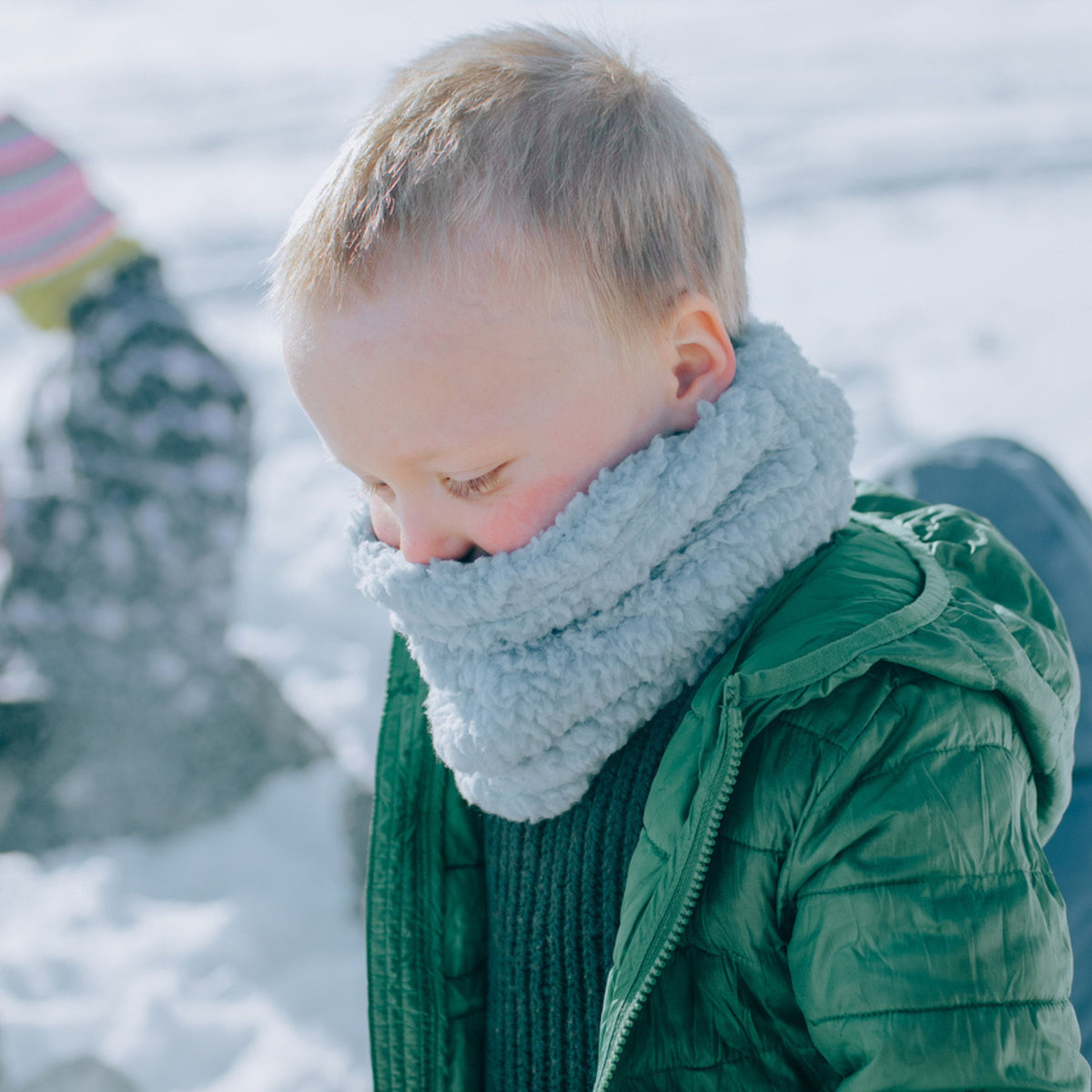 Kids Recycled Comfort Lush Neck Warmer / Color-Sky