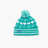 Kids Candy Hearts Beanie / Color-Turquoise