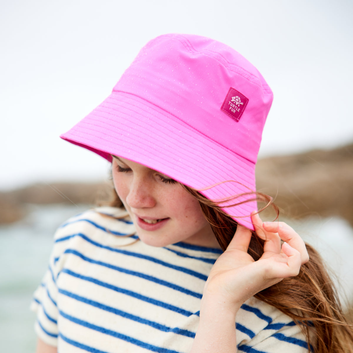 Kids Sun Splash Sun Hat / Color-Hot Hot Pink