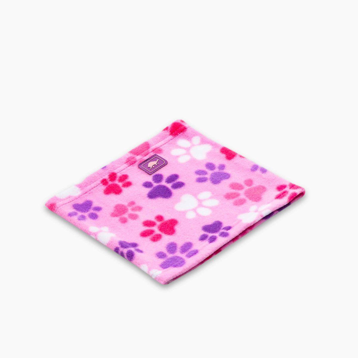 Kids Playful Prints Fleece Neck Warmer / Color-Pink Paws