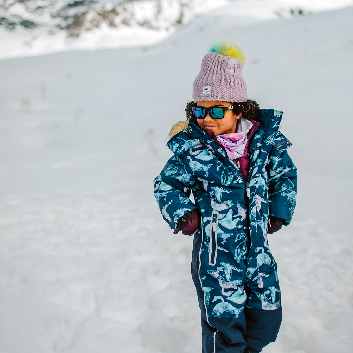 Kids Suzie Colorful Pom Winter Hat – Turtle Fur®