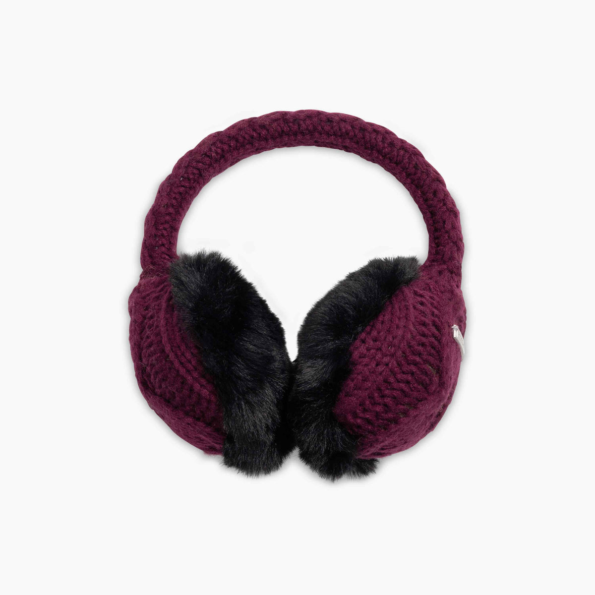 Ear Muffin Faux Fur Lined Earmuffs / Color-Mulberry