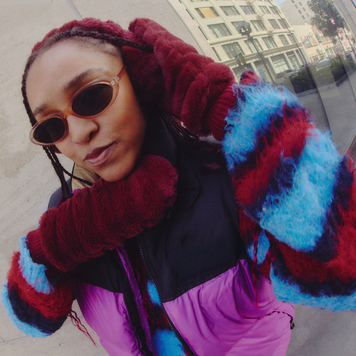 Faux Fur Ear Muff / Color-Black