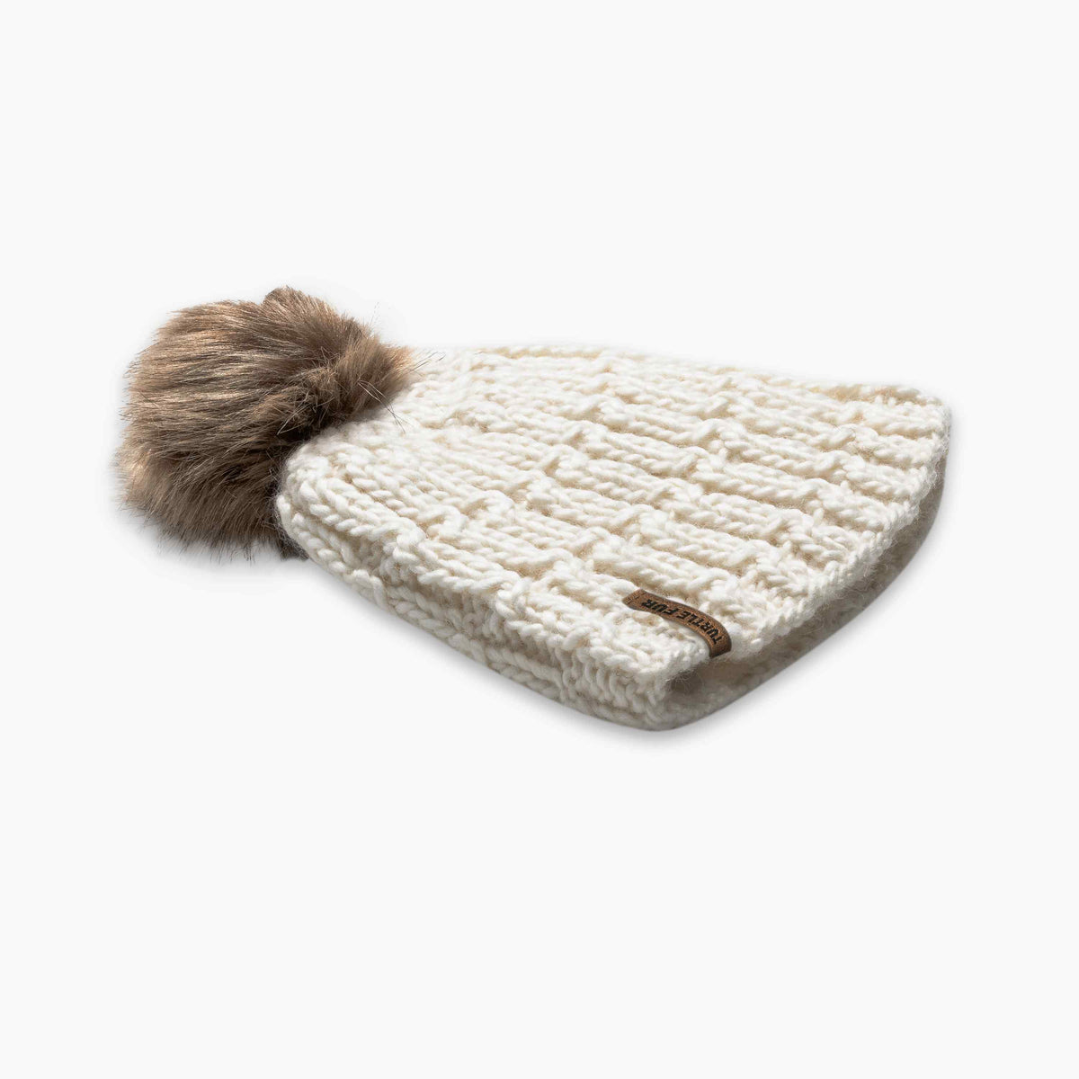 Fifi Faux Fur Pom / Color-White