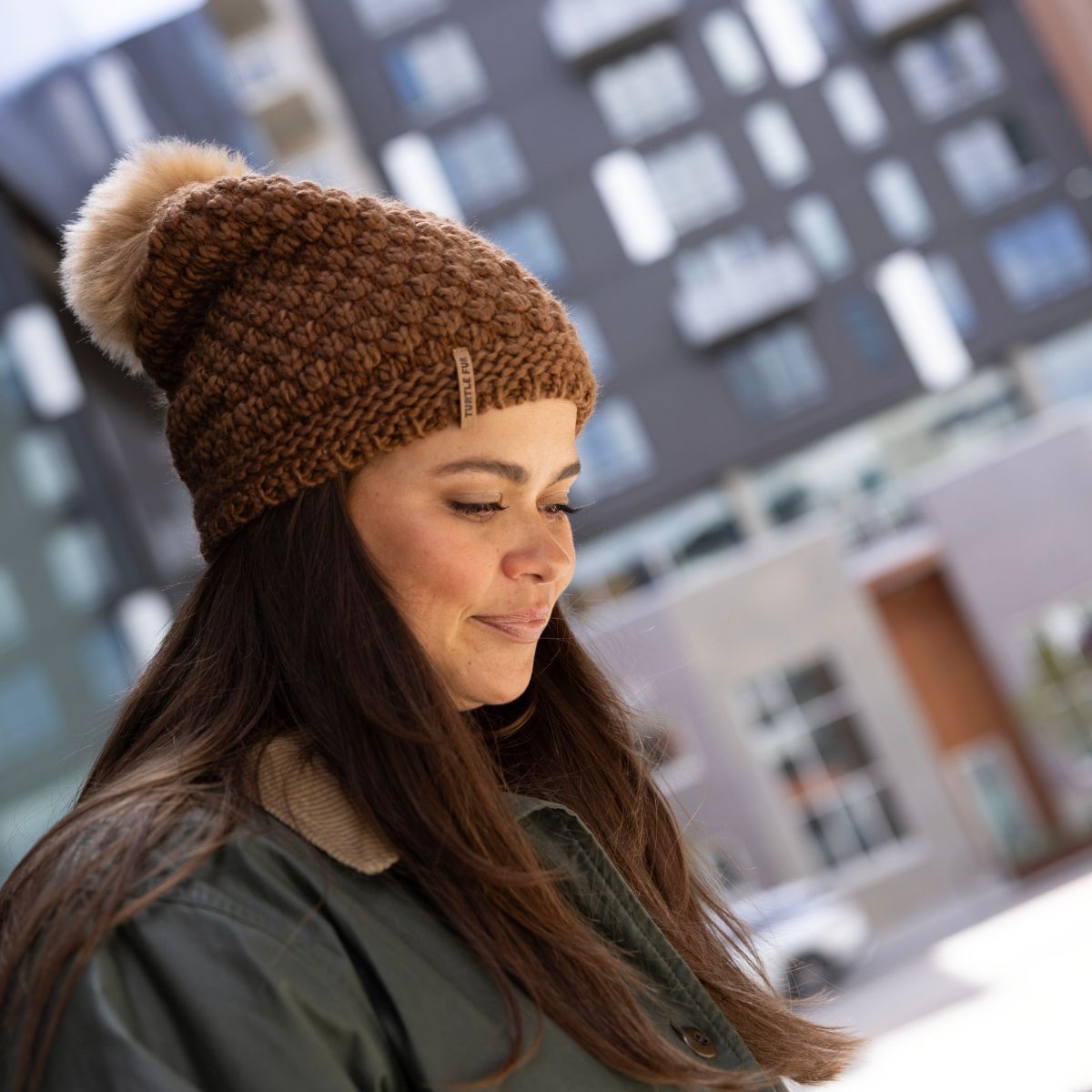 Snowfall Faux Fur Pom Beanie – Turtle Fur®